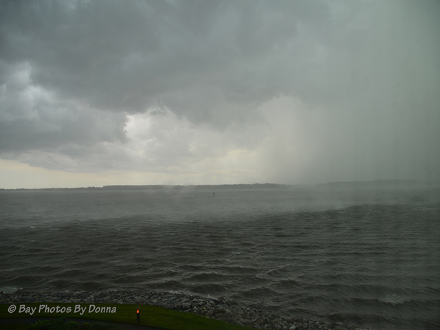 And then the downpour came along with lightning.